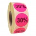 Etiket Ø35mm fluor roze 20% 1000/rol Th990320601