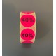 Etiket Ø35mm fluor roze 40% 1000/rol Th99032063