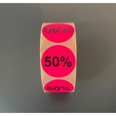 Etiket Ø35mm fluor roze 50% 1000/rol Th99032064