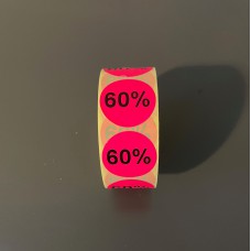 Etiket Ø35mm fluor roze 60% 1000/rol Th99032065
