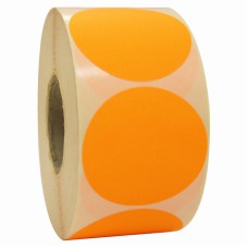 Prijssticker Ø50mm fluor oranje 1000/rol Td27501550