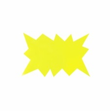 Ster fluor geel 7x11cm 50st Tfr071116