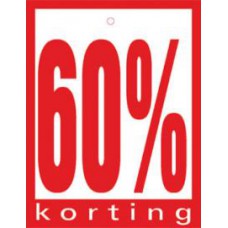 Geponste prijskaart 60% Korting 100st Tfr4560