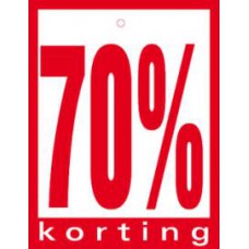  Geponste prijskaart 70% Korting 100st Tfr4570