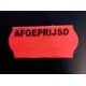 Etiket 26x12 golfrand fluor rood permanent AFGEPRIJSD