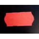 Etiket 26x12 golfrand fluor rood afneembaar Etiket 26x12 golfrand fluor rood afneembaar