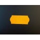 Etiket 26x12 golfrand fluor oranje permanent Td27113005