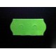 Etiket 26x12 golfrand fluor groen afneembaar Etiket 26x12 golfrand fluor groen afneembaar