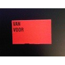 Etiket 26x16 rechthoek fluor rood semi-perm VAN VOOR Td27173494