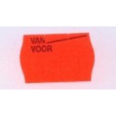 Etiket 26x16 golfrand fluor rood afneembaar Van Voor Td27183192