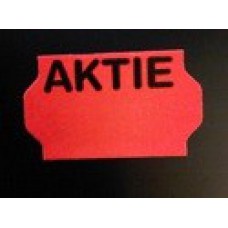 Etiket 32x19 golfrand fluor rood AKTIE Td27213191