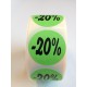Etiket Ø27mm groen -20% 500/rol Etiket Ø27mm groen -20% 500/rol
