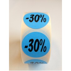 Etiket Ø27mm blauw -30% 500/rol Td27511630