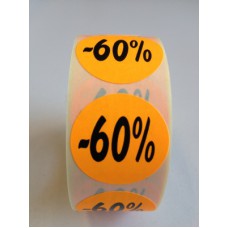 Etiket Ø27mm fluor oranje -60% 500/rol Td27511660
