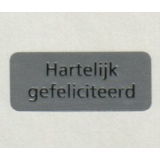 Etiket Hartelijk Gefeliciteerd zilver/zilver Td27515590