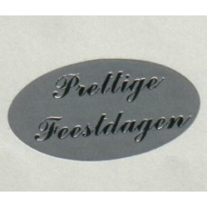 Etiket Prettige Feestdagen zilver/zilver Td27517180