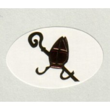 Etiket Sint/Mijter wit/goud/rood Td27517010