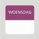 Etiket woensdag wit/paars 25x25mm 500st Td27510003 Etiket woensdag wit/paars 25x25mm 500st Td27510003