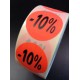 Etiket Ø27mm fluor rood -10% 500/rol Td27511410