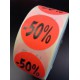 Etiket Ø27mm fluor rood -50% 500/rol Td27511450