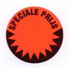 Prijssticker Ø35mm fluor rood Speciale Prijs 1000/rol Td27501490