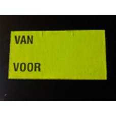 Etiket 37x19 fluor geel VAN VOOR  afneembaarTd27283196